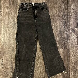 Black PacSun puddle wide leg jeans